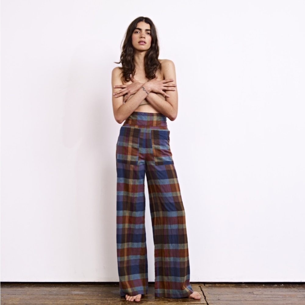 Ace & Jig Davis pants in Nymph M Plaid Wide-Leg Pants